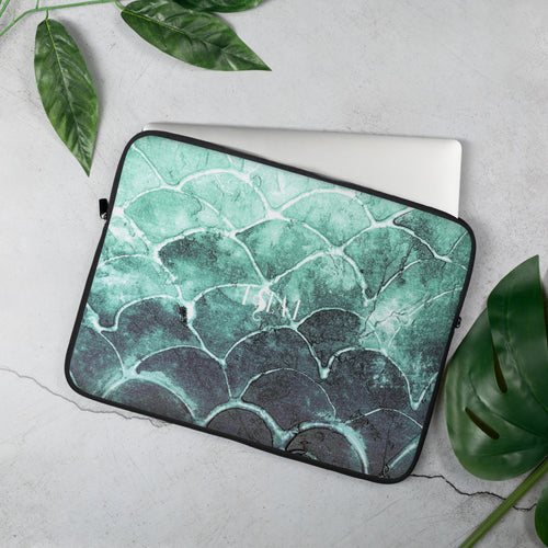 Turquoise Fish scale - Laptop Sleeve