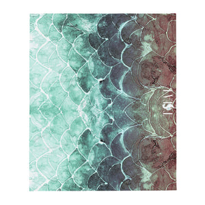 Turquoise Fish scale - Throw Blanket