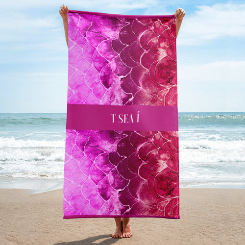 Fish Scale Fucshia Towel