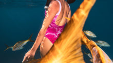 Fushia Fish Scale One-Piece Swimsuit