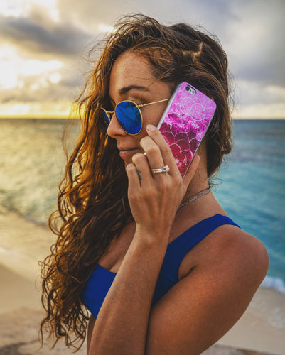 OA Fish scale - Fuchsia iPhone Case