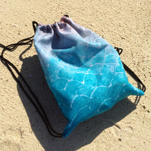 Turquoise Fish scale - Drawstring bag