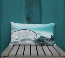 As free as the Sea - Reversible Dolphin & Ray - Pillow