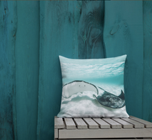 As free as the Sea - Reversible Dolphin & Ray - Pillow