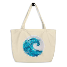 Making waves Large organic tote bag