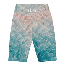 Light Turquoise Fish Scale - Biker Shorts