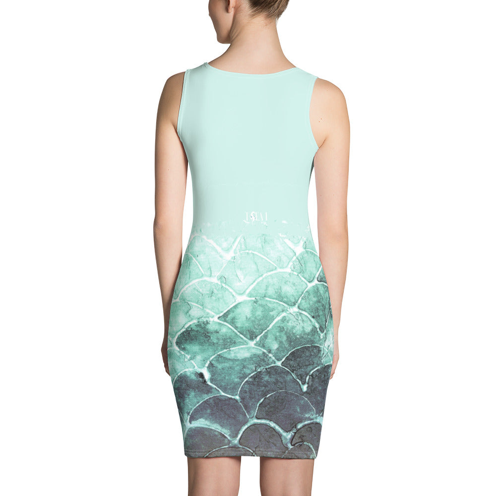 Turquoise Fish Scale - Dress