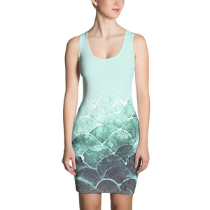 Turquoise Fish Scale - Dress