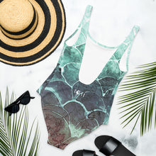 Turquoise Fish scale 2 - One-Piece Swimsuit