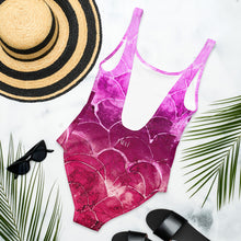 Fushia Fish Scale One-Piece Swimsuit
