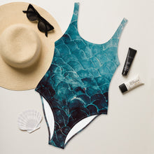 Blue Fish scale - One-Piece Swimsuit