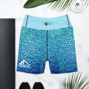 Brain Coral Underwater / Yoga Shorts