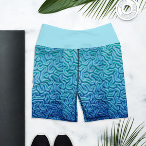 Brain Coral Underwater / Yoga Shorts