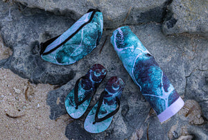 Fish scale - turquoise - Save Our Seas Flip-Flops