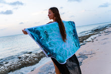 Sea Fan- Fish scale turquoise beach Towel