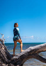 Turquoise fish scale - Women's Athletic Short Shorts