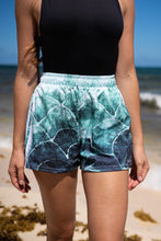 Turquoise fish scale - Women's Athletic Short Shorts