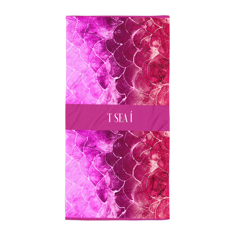 Fish Scale Fucshia Towel