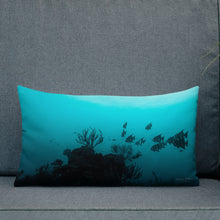 Turquoise fish scale x Underwater Premium Pillow