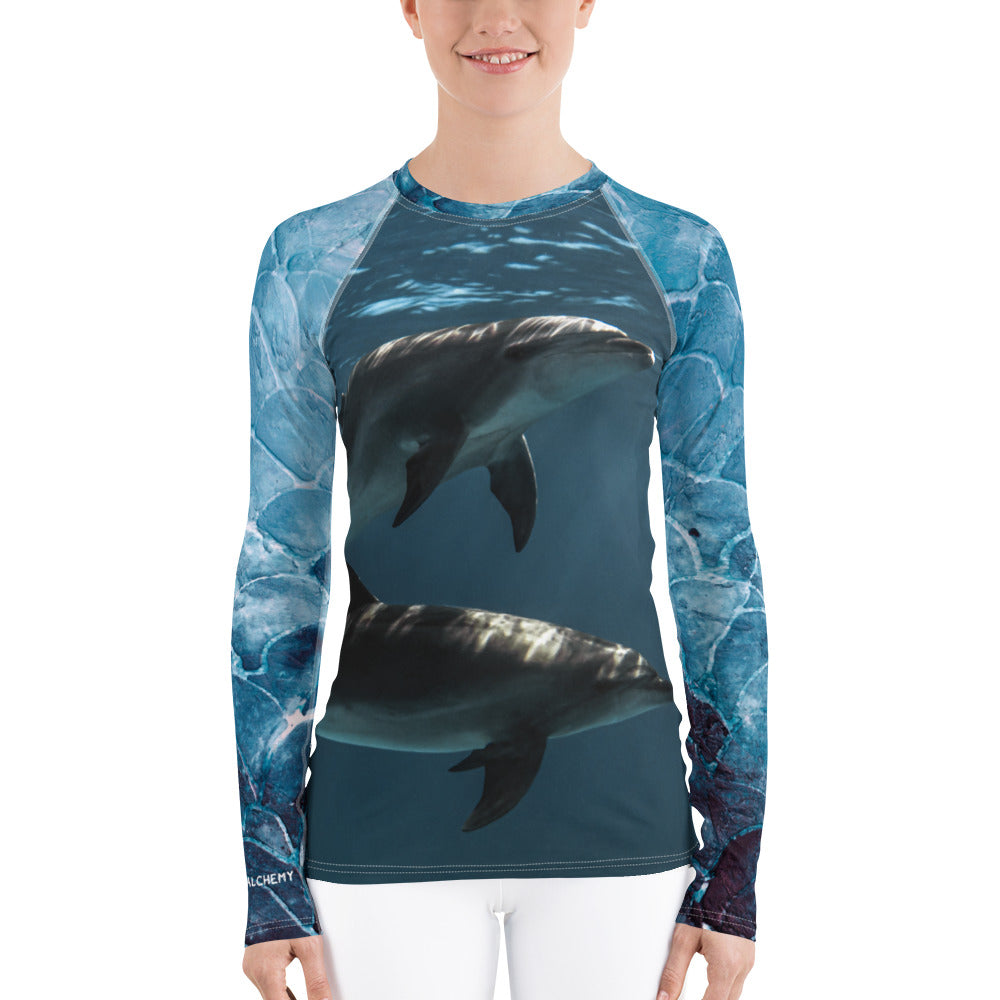 Dolphintastic Women's Rash Guard