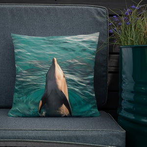 As free as the Sea - Reversible Dolphin & Ray - Pillow