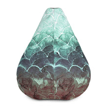 Turquoise Fish scale - Bean Bag Chair w/ filling
