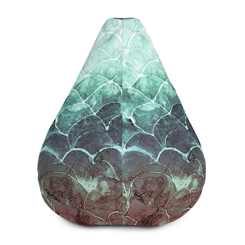 Turquoise Fish scale - Bean Bag Chair w/ filling