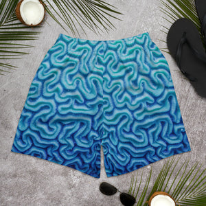 Brain Coral - Men's Athletic / Underwater Long Shorts