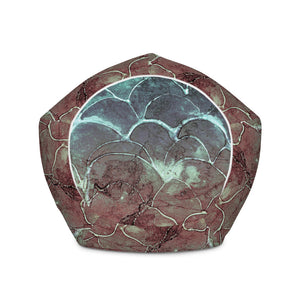 Turquoise Fish scale - Bean Bag Chair w/ filling