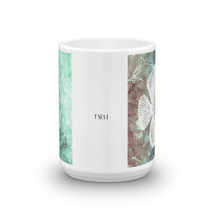 Fish and Sea fan turquoise Mug