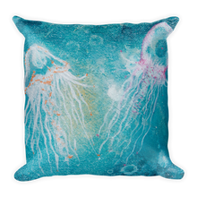 Double side Jelly Fish x Mermaid Scale Square Pillow